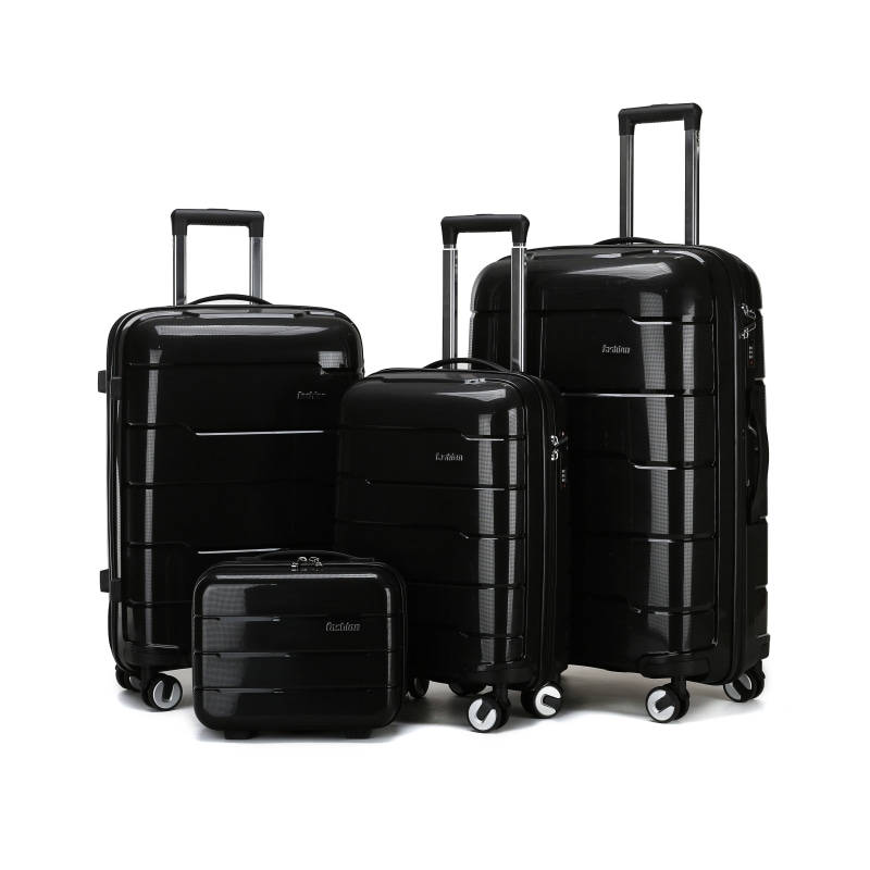 Waterproof Lightweight Travel Luggage-6910-black