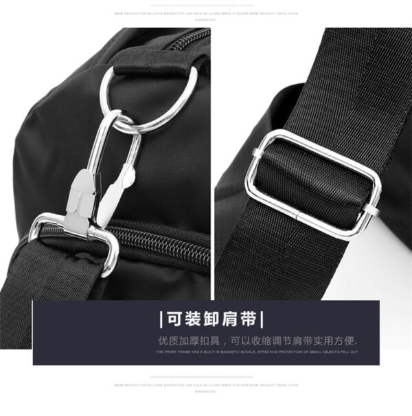 Black sport bag belt